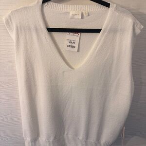 Cyrus White V-Neck Top